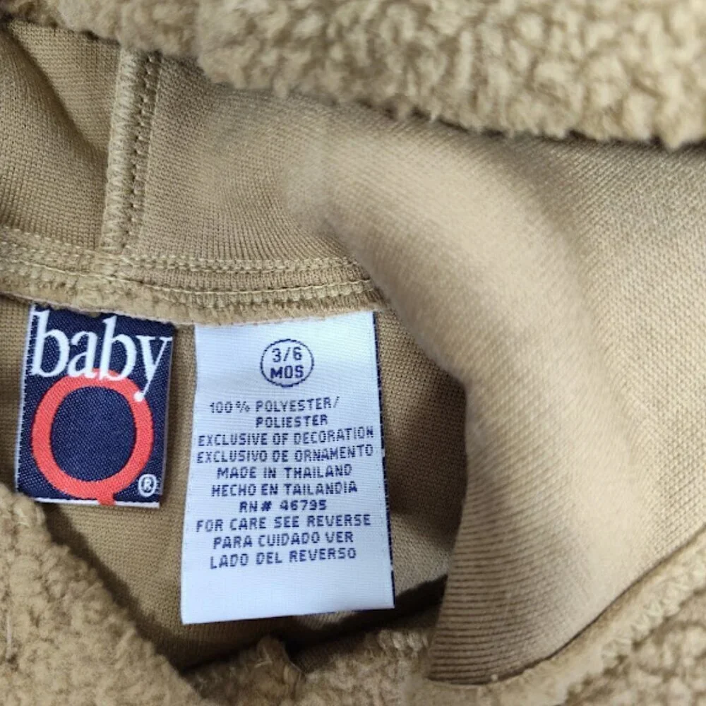 Baby Q 2 Piece Bear Hoodie Outfit Y2K Baby 3-6 Months NWT